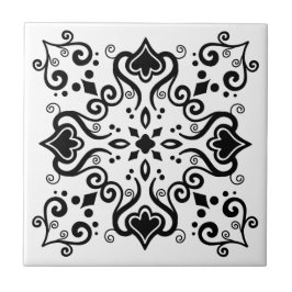 Moda Patrón A01b de estilo Azulejo blanco negro
