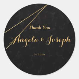 Moda pegatina de cuadro geométrico negro y dorado