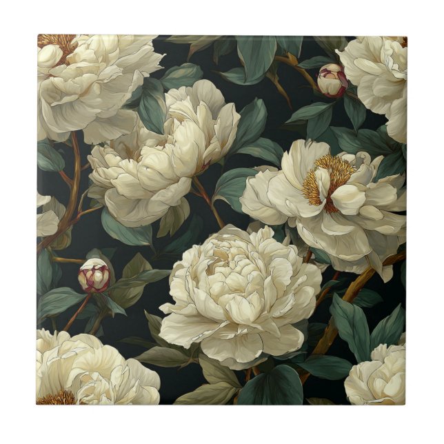 Moda Peonies Baldosas De Cerámica Para El Suelo In (Frente)