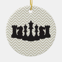 Moda personalizada Chevron Chess Ornamento de Navi