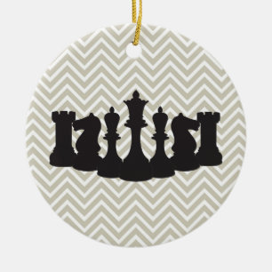 Moda personalizada Chevron Chess Ornamento de Navi