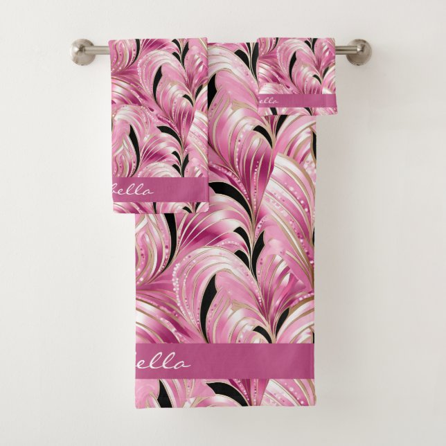 Moda personalizada Ducha con patrón de vidrio rosa (In situ)