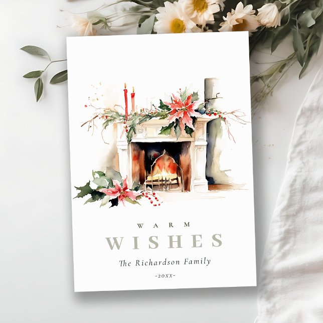 Moda Poinsettia Chimenea los deseos de los Navidad (Subido por el creador)