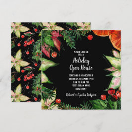 Moda Poinsettia y Naranjas Navidades invitan