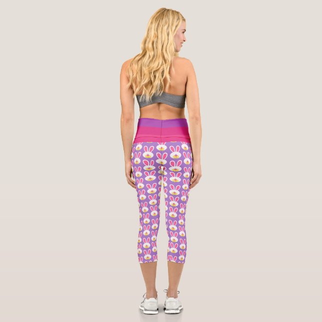 Moda pop de los conejos de Pascua Capris Leggings (Reverso)
