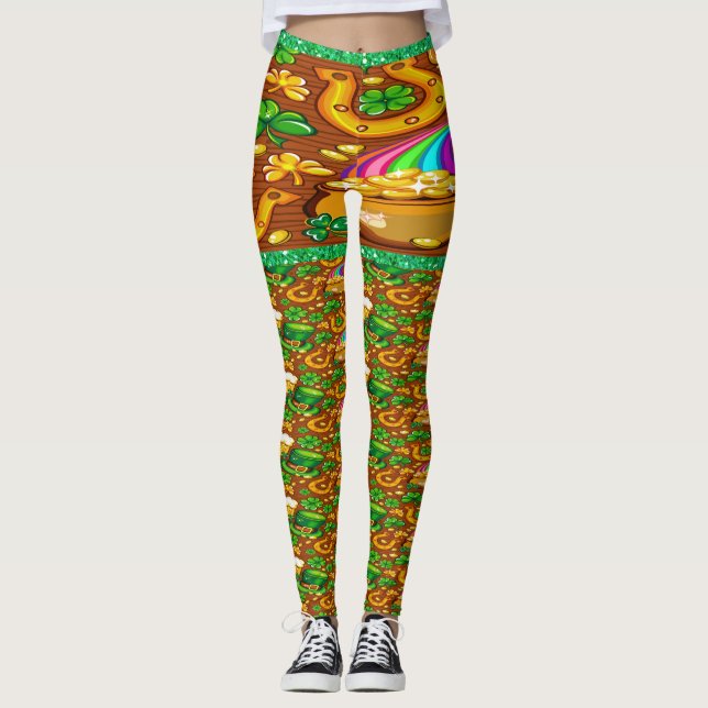 Moda pop St. Patrick's Day Leggings (Anverso)