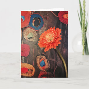Moda Poppies Modernos Tarjeta de Deseos de Cumplea