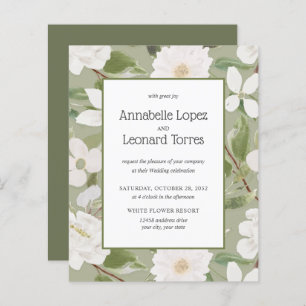 MODA PRESUPUESTARIA Flores blancas hojas Boda amar