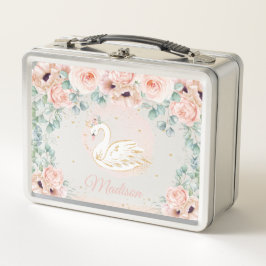 Moda Princesa de Cisne Rubor Disquete Floral Gold