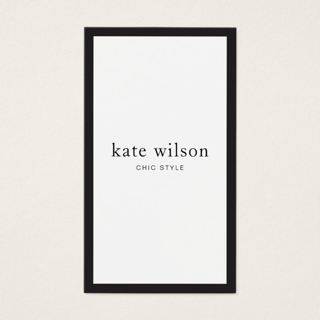 Moda profesional blanco negro moderno (Frente)