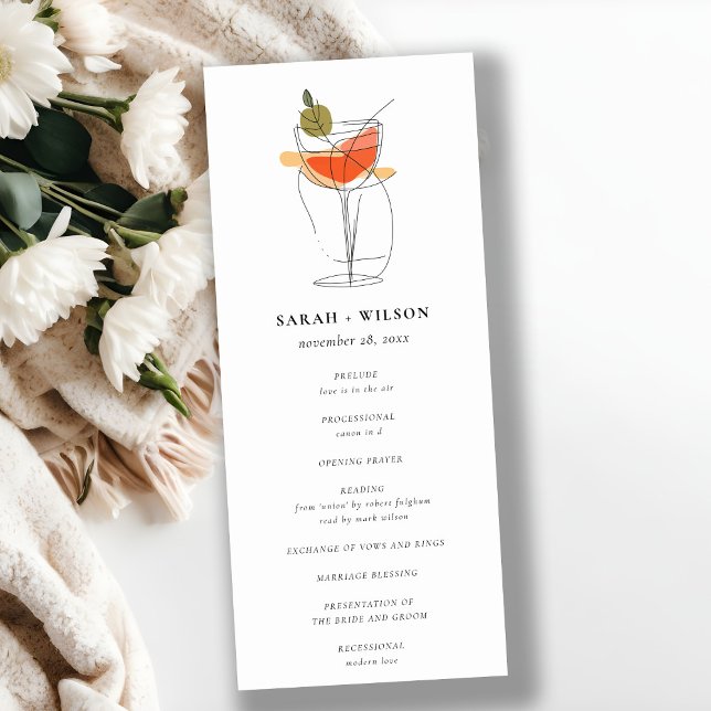 Moda Programa de Boda de Dibujo de Línea de Vino C (Subido por el creador)