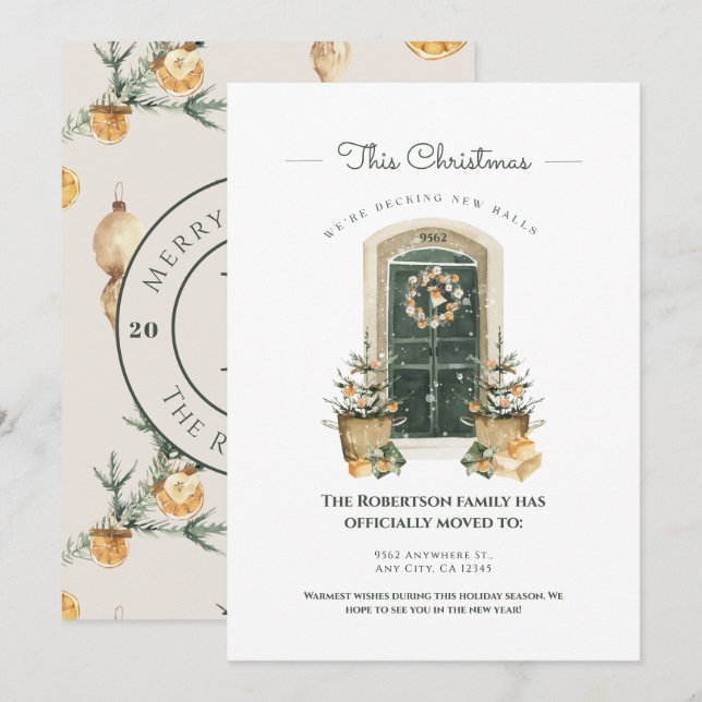 Moda Puerta Verde Estacional Nueva Invitación Hoga (Anverso / Reverso)