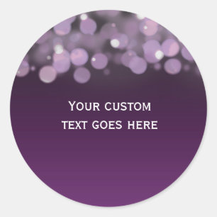 Moda Purple Bokeh Sky Lights Pegatina Favorecer et