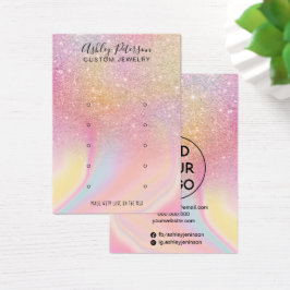 Moda purpurina arco iris pantalla de arete múltipl