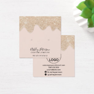Moda purpurina de oro goteo studs pendientes panta