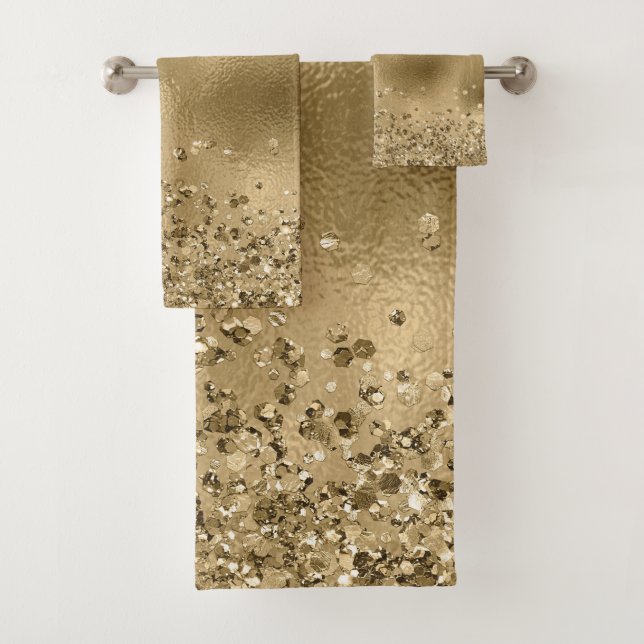 Moda Purpurina de oro negro Monograma Bath a (In situ)