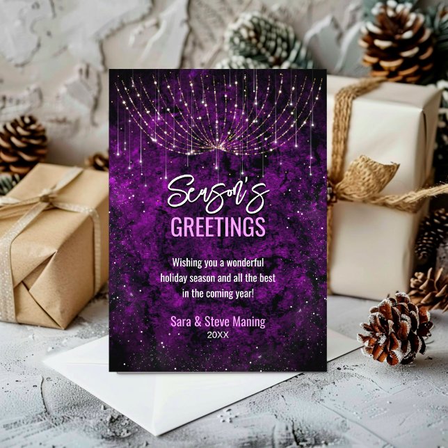 Moda purpurina morado Navidades luces año nuevo (Subido por el creador)
