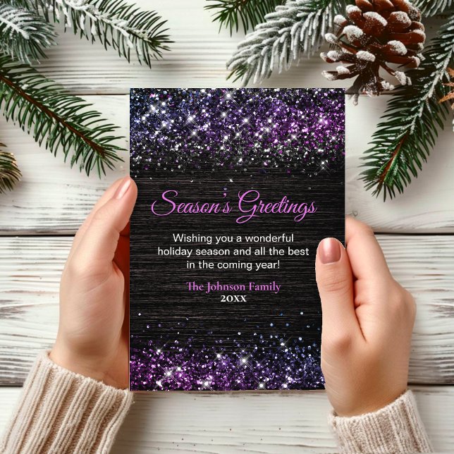 Moda purpurina negro morado Navidades año nuevo (Subido por el creador)