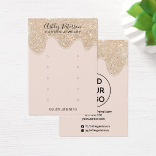 Moda purpurina oro gotea pantalla de arete de vari