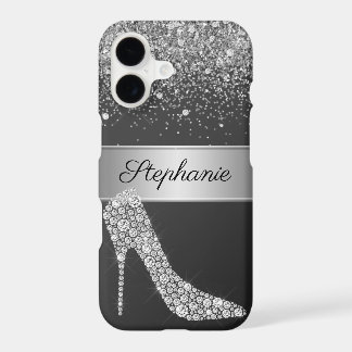 Moda Purpurina Plata Diamond High Heel Shoe Name