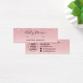 Moda purpurina teje rosado pantalla de pendientes