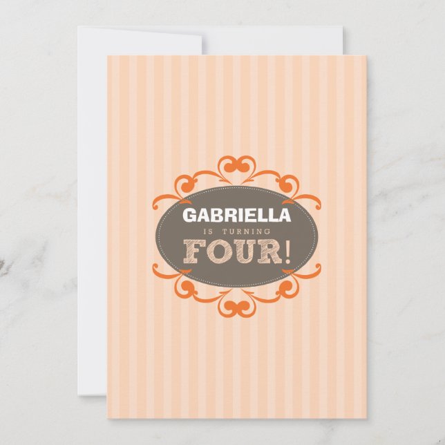 Moda que da vuelta a la invitación de la fiesta de (Anverso)