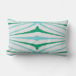 Moda rayas abstractas almohada turquesa verde ikat