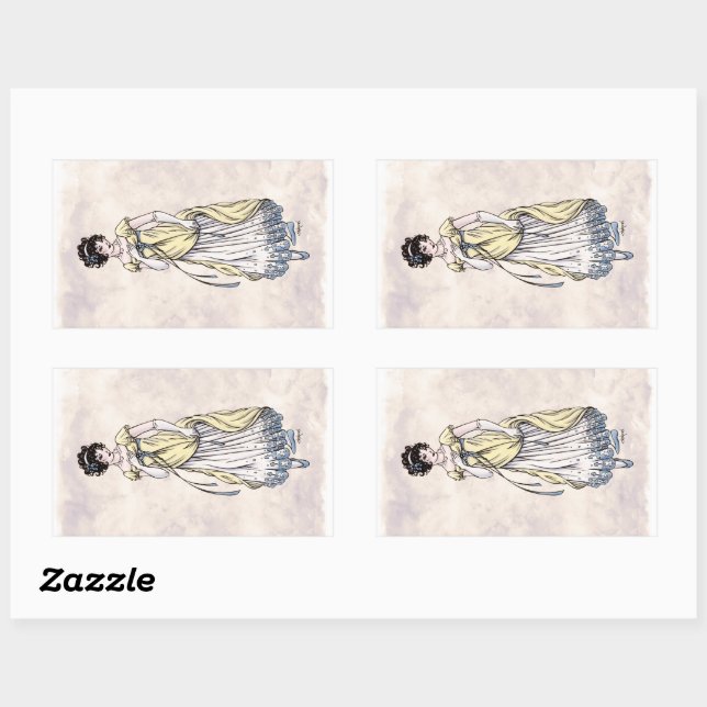 Moda Regency - Lady #1 - 4 Hoja Pegatina (Hoja)