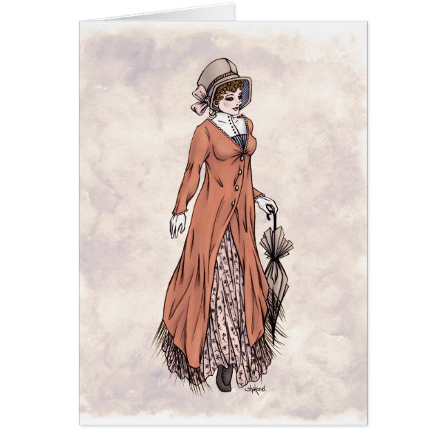 Moda Regency - Lady #2 - Tarjeta de arte (Frente)