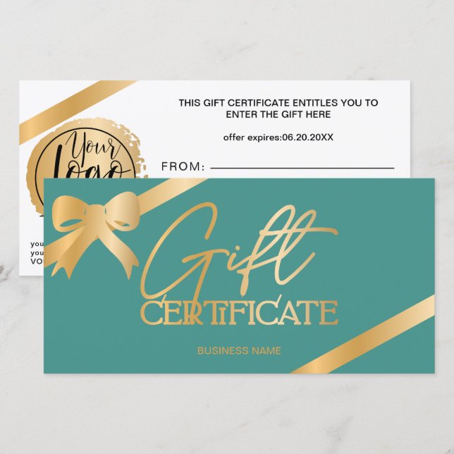 Moda Relieve metalizado de oro listón verde certif (Anverso / Reverso)