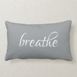 Moda Respirar la almohada gris lumbar