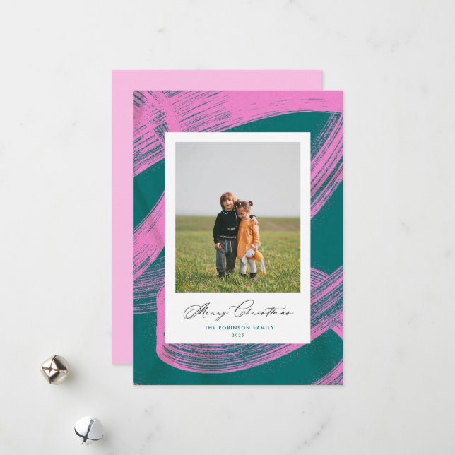 Moda Resumen Navidades de pintura Tarjeta fotográf (Anverso/Reverso In Situ)