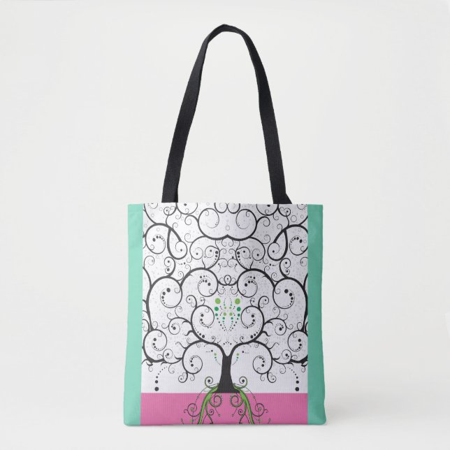 Moda reutilizable de la Bolsa de Tote de árbol de  (Anverso)