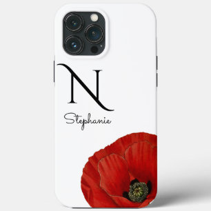 Moda Rojo monogramado sobre Funda blanco