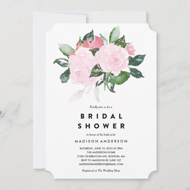 Moda Romance | Invitación a la ducha de novia (Anverso)