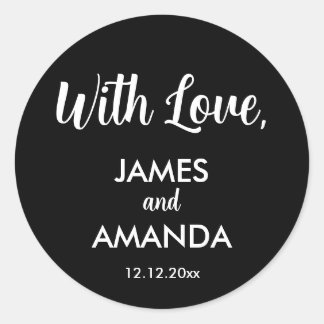Moda Romántica Boda "Con Amor" Etiqueta De Favor