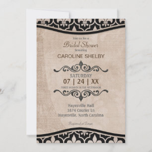 Moda romántica de París Invitación a ducha de novi