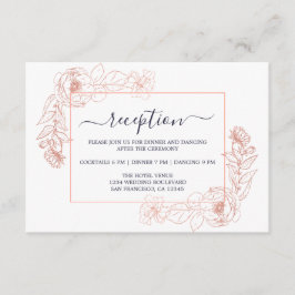 Moda Rosa azul oscuro oro Floral Boda en recepción