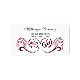 moda rosa, negra y blanca Etiquetas de direcciones