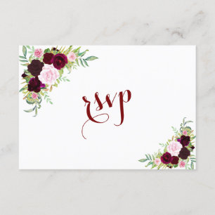 Moda Royal Burgundy Marsala Boda Floral RSVP