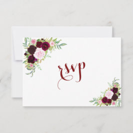 Moda Royal Burgundy Marsala Boda Floral RSVP