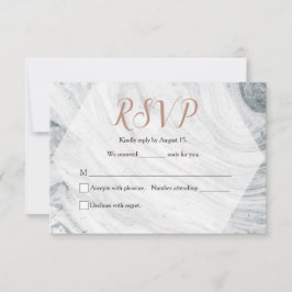 Moda RSVP de mármol gris Boda moderno