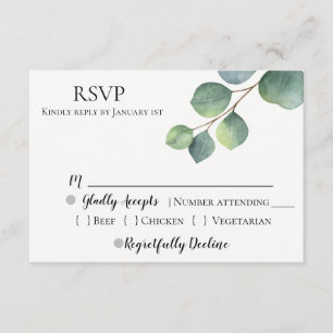 Moda Rústica Eucalyptus Wedding RSVP