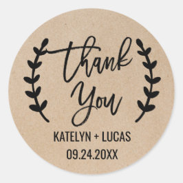 Moda Rústica Gracias A Pegatinas De Boda Favor