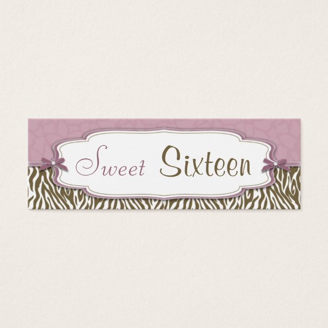 Moda Safari Skinny Gift Etiqueta (Frente)