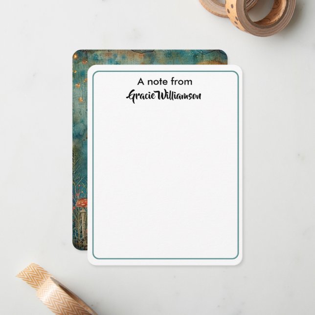 Moda Script Calligraphy Fairy Garden Una Nota De (Anverso/Reverso In Situ)