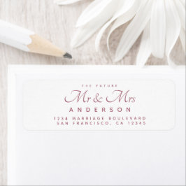 Moda Script Futuro Sr. Sra. Boda Etiqueta de direc