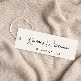Moda Script QR Código Cream Clothing Hang Etiqueta