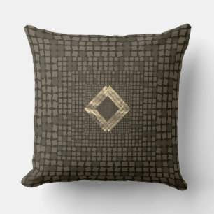 Moda sepia y almohada de lanzamiento de oro, diseñ