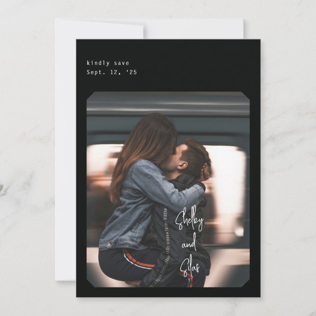 Moda simple Guardar la tarjeta de fecha (Anverso)